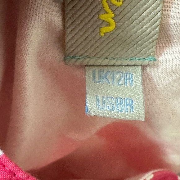 Women's Boden Pink White Polka Dot Dress Size 8 Regular Empire Sleeveless - Picture 6 of 8